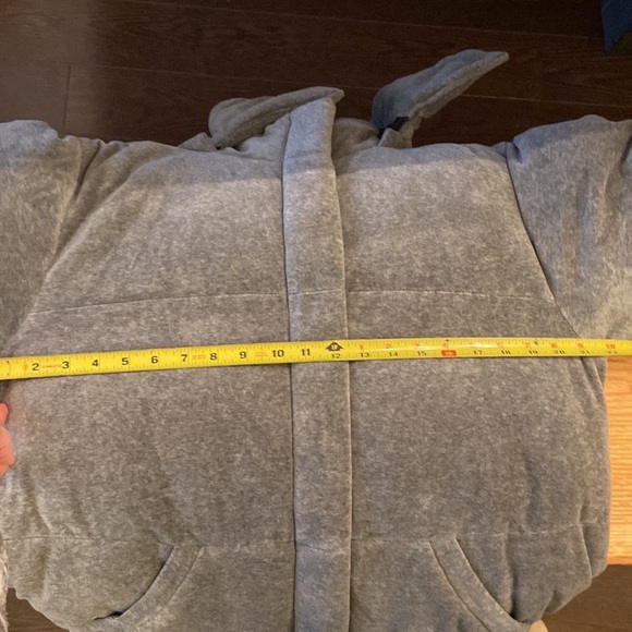 Kendall & Kylie Women Oversized Velour Puffer Jacket Heather Grey size Small - Picture 4 of 7